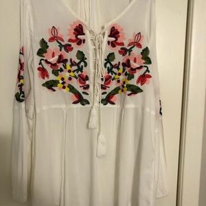 White blouse with embroidery